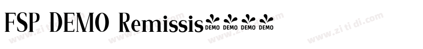 FSP DEMO Remissis字体转换 FSP DEMO Remissis字体转换